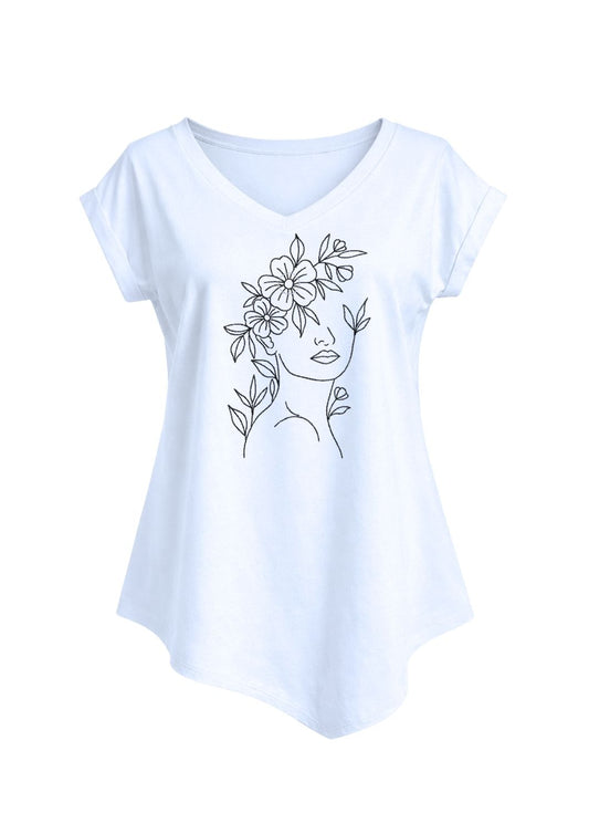Tricou guler în V - Brave