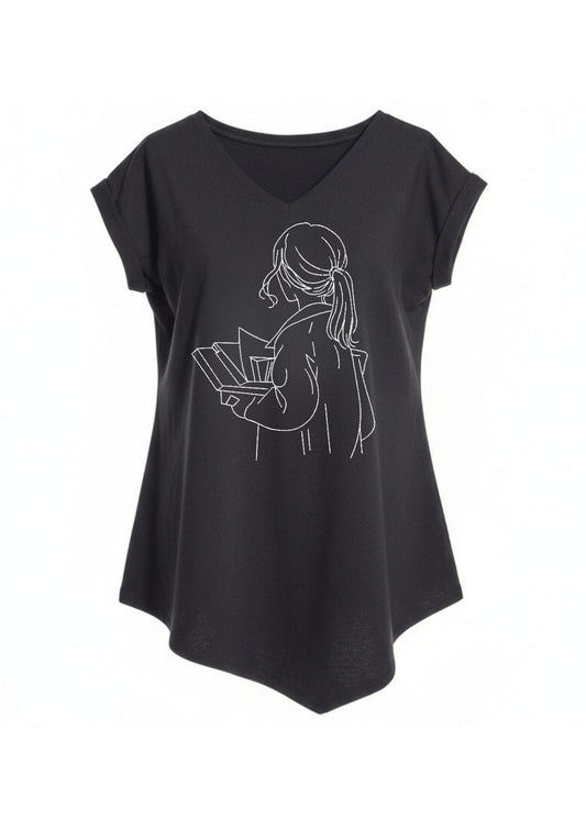 Tricou guler în V - Books