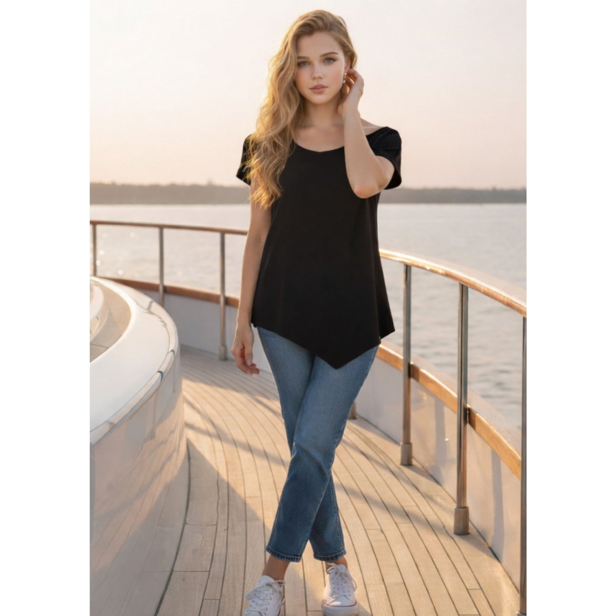 Tricou guler în V - Books