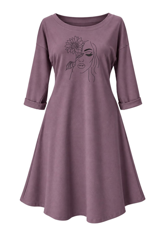 Rochie de toamna din bumbac - Flower