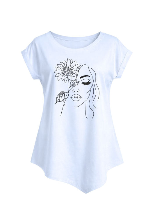Tricou guler rotund - Flower