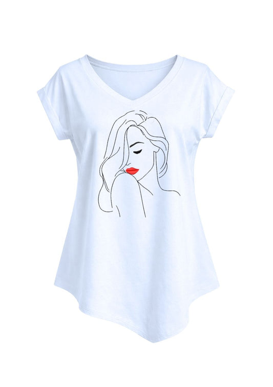 Tricou guler în V - Mistery
