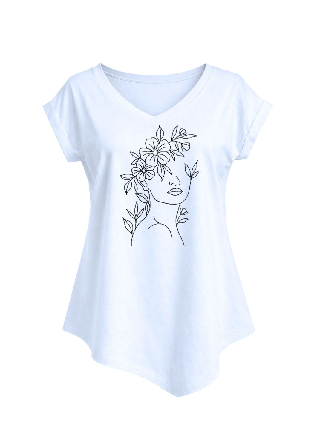 Tricou guler în V - Brave
