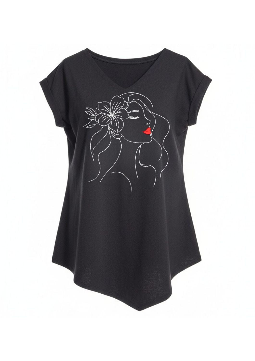 Tricou guler în V - Passion