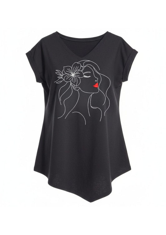 Tricou guler în V - Passion