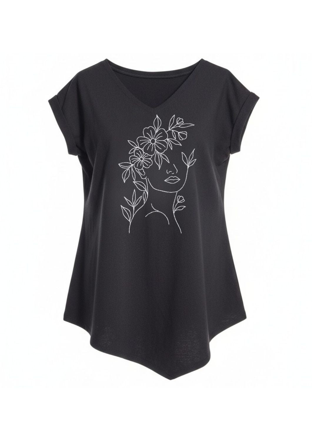 Tricou guler în V - Brave